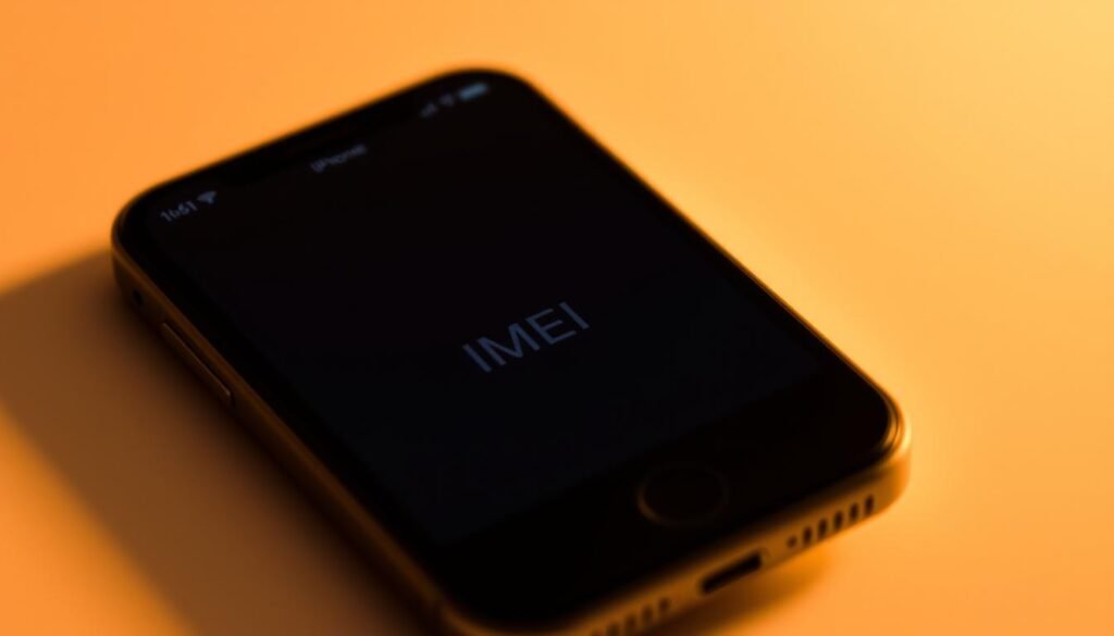A close-up shot of an iPhone displaying its IMEI number on the screen, illuminated by warm, diffused lighting that creates a sense of focus and clarity. The background is blurred, creating a minimalist, clean composition that emphasizes the importance of the IMEI information. The image should convey a sense of reliability and authenticity, suggesting that verifying the IMEI is a crucial step in determining the unlocked status of the device. A close-up shot of an iPhone displaying its IMEI number on the screen, illuminated by warm, diffused lighting that creates a sense of focus and clarity. The background is blurred, creating a minimalist, clean composition that emphasizes the importance of the IMEI information. The image should convey a sense of reliability and authenticity, suggesting that verifying the IMEI is a crucial step in determining the unlocked status of the device.