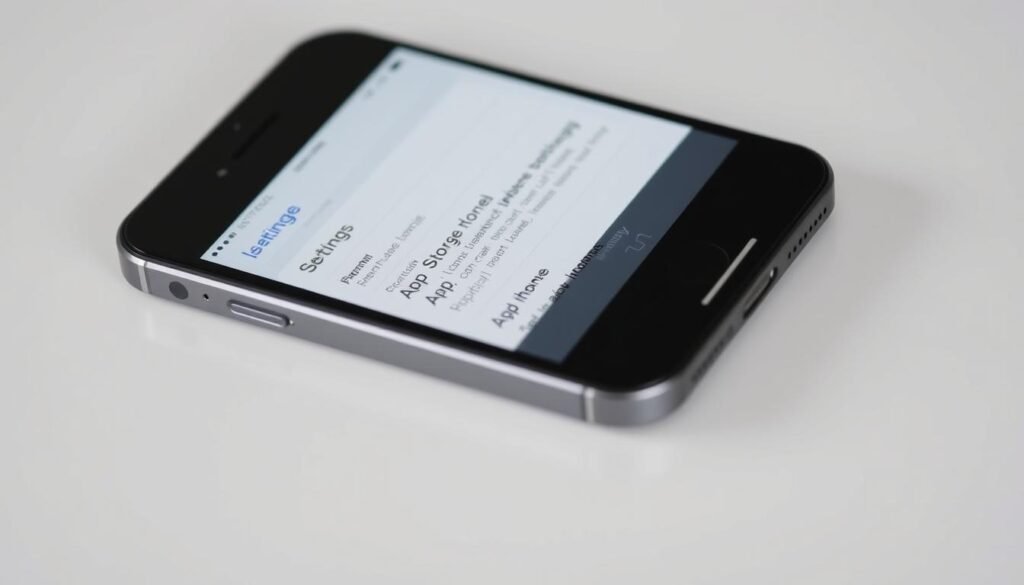 A closeup shot of an iPhone's screen, displaying the "Settings" app with the "iPhone Storage" section open, revealing the breakdown of app cache usage. The iPhone is resting on a minimalist, light-colored surface, illuminated by soft, diffused lighting that emphasizes the device's sleek design. The overall scene conveys a sense of organization and attention to detail, reflecting the need to maintain a clutter-free and high-performing iPhone experience. A closeup shot of an iPhone's screen, displaying the "Settings" app with the "iPhone Storage" section open, revealing the breakdown of app cache usage. The iPhone is resting on a minimalist, light-colored surface, illuminated by soft, diffused lighting that emphasizes the device's sleek design. The overall scene conveys a sense of organization and attention to detail, reflecting the need to maintain a clutter-free and high-performing iPhone experience.