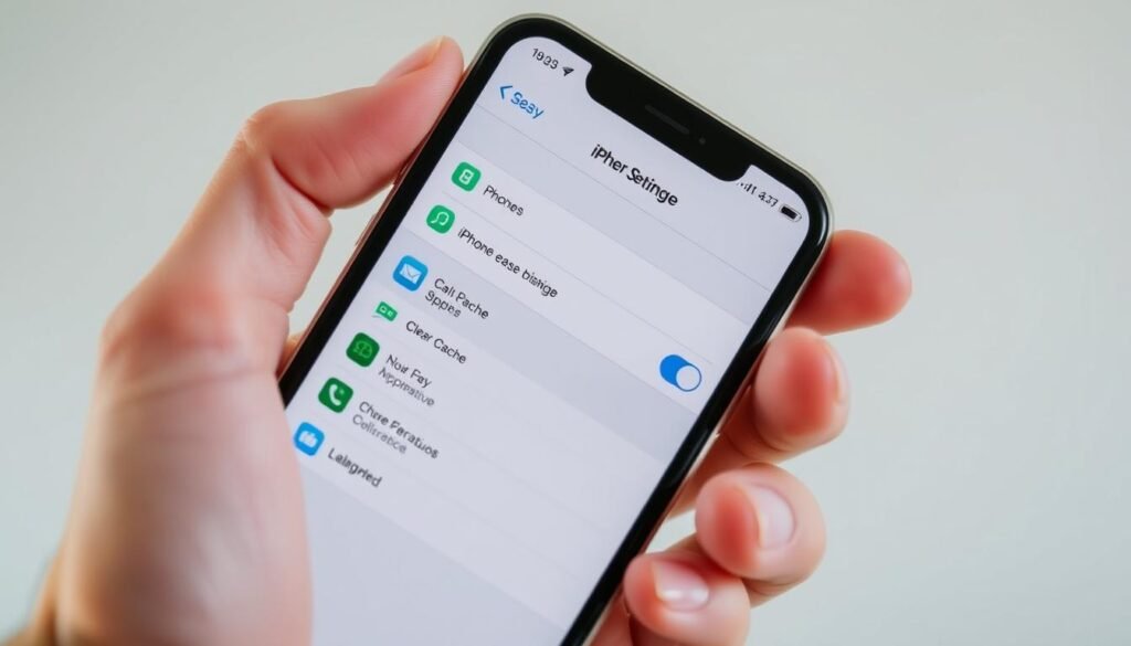 how to clear app cache on iphone