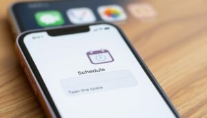 how to schedule a text message on iphone
